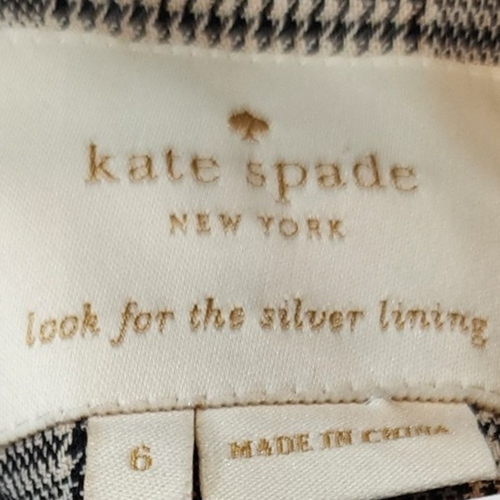 Kate Spade NY Plaid Blazer‎ 6 Double Breasted Lined Relaxed Boyfriend Literary - Picture 2 of 5